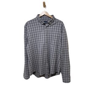 Mizzen + Main‎ City Flannel Nickel Houston Plaid Size XXL Trim Mens